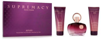Afnan Supremacy Purple Set cadou pentru femei EDP 100 ml + 100 ml gel de dus + 100 ml lotiune de corp 