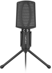 Microfon Natec ASP Jack3.5mm Cablu 1.8m Cardioid (Negru)