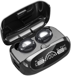 Casti Audio Wireless fara fir Bluetooth 5.1 Earbuds cu Control Touch Microfon Earpods Telefon Universale Carcasa magnetica Black