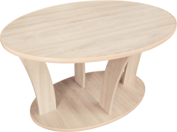 Masuta cafea Ovala cu role sonoma 94 x 54 x 64 cm