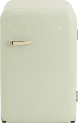 Mini frigider Retro CREATE 107 litri verde pastel/gold 
