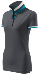 Tricou polo pentru dama Collar Up 257 Malfini S Antracit deschis 