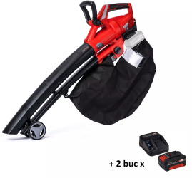 Aspirator-Suflanta pentru gradina Einhell Power X-Change GE CL 36 Li 36V + 2 x Kit acumulator si incarcator Einhell PXC 4512042 18 V 4.0 Ah