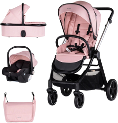 Carucior Chipolino Marbella 3 in 1 pink marshmallow 