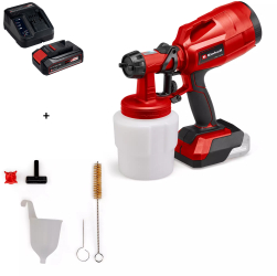 Pistol de vopsit EINHELL TC-SY 1860 Li-Solo 18V 800ml + Kit acumulator si incarcator Einhell PXC 4512097 18 V 2.5Ah max 720 W 