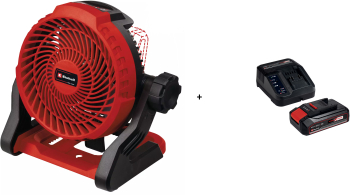 Ventilator pe acumulator Einhell Power-X-Change GE-CF 182200 + Kit acumulator si incarcator Einhell PXC 4512097 18 V 2.5Ah max 720 W 