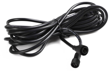 Cablu prelungitor IP65 Flippy pentru lampi solare material cauciuc si cupru 2 Pini mama- tata waterproof 5 metri negru 