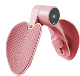 Dispozitiv Hip Trainer Antrenor pentru podeaua pelvina solduri picioare coapse fese maini si spate postpartum cu afisaj digital roz 