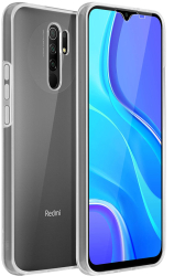 Husa 360° pentru Xiaomi Redmi 9 - Fata si Spate silicon si spate din plastic decupaje camera Full Body - Transparenta 