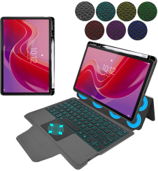 Husa Cu Grad Ridicat de Protectie cu Tastatura pentru Lenovo Tab M11 X46 Hard Plastic Intense Dark 