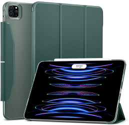 Husa Cu Grad Ridicat de Protectie pentru iPad Pro 11 2021/2022 D55 Piele ecologica Emerald Green