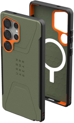 Husa pentru Samsung Galaxy S25 Ultra - UAG Civilian Pro MagSafe - Olive Drab / Orange 