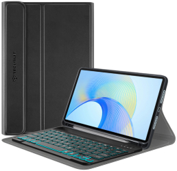 Husa Protectie cu Tastatura pentru Honor Pad X9/X8 Pro R68 Silicon Flex Deep Dark 