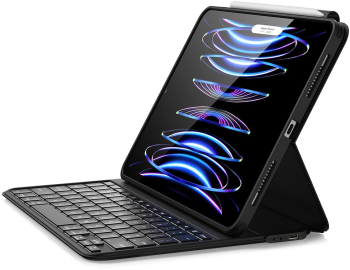 Husa Cu Grad Ridicat de Protectie pentru iPad Air 4/5 2020/2022/iPad Pro 11 2018/2020/2021/2022 D77 Hard Plastic Intense Dark 