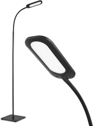 Lampa LED de Podea cu 4 Niveluri de Luminozitate si 5 Culori de Lumina Control Tactil si Gat Reglabil la 360° 160cm Negru 