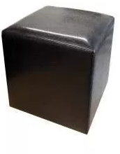 Taburet Cub Piele Wenge 38 x 42 x 38 cm