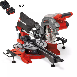 Fierastrau circular pe acumulator Einhell Expert TE-SM 368 L + 2 x Kit acumulator si incarcator Einhell PXC 4512042 18 V 4.0 Ah 