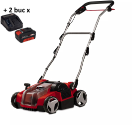 Aerator - Scarificator pe acumulator Einhell Power X-Change GE-SC 3635 Li Solo 2x18 V + 2 x Kit acumulator si incarcator Einhell PXC 4512042 