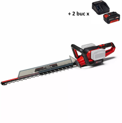 Trimmer fara fir pentru gard viu Einhell Power X-Change GE-CH 3665 Li-Solo 18 V + 2 x Kit acumulator si incarcator Einhell PXC 4512042 18 V 