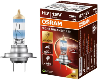 Bec auto far halogen Osram H7 Night Breaker +220 55w 12v 64210NB220