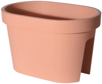 Ghiveci pentru balustrada design oval culoare terracota 26x39.5x24 cm 