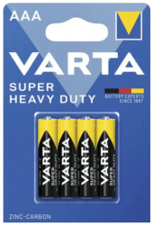 Set 4 baterii tip AAA LR3 Varta Super heavy duty Zinc-Carbon 2003101414 
