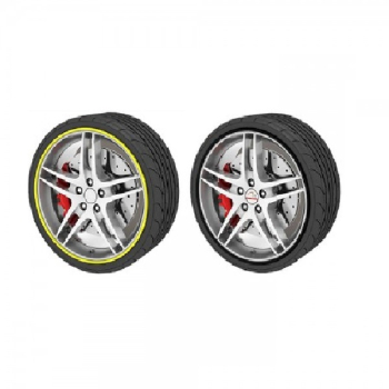 Set 4x inele jante auto din cauciuc universal diverse culori 