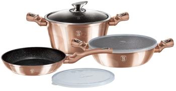 Set de oale si tigai Metallic Line Rose Gold Collection 6 piese BH/7047