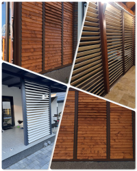 Sistem metalic Maro - Feronerie ptr 14 lamele orientabile - Jaluzele de terasa - DIY - Culoare Maro 