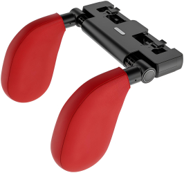 Suport ergonomic din piele ecologica tip tetiera auto pentru copii si adulti cu spuma de memorie reglabila rosu 