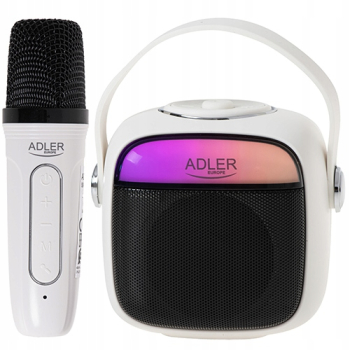 Boxa portabila ADLER cu microfon Bluetooth alb 12 4x10 3x10 3cm