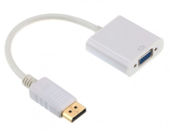 CABLU video GEMBIRD adaptor DisplayPort T la VGA M 10cm rezolutie maxima Full HD alb 