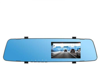 DVR auto cu camera fata 1080p /spate VGA in oglinda L100 Peiying Basic PY-DVR030