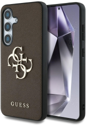 Husa pentru Samsung Galaxy S25 Plus - Guess Hardcase 4G Grained Big and Classic Logo GUHCS25MPGT4MBW - Brown 