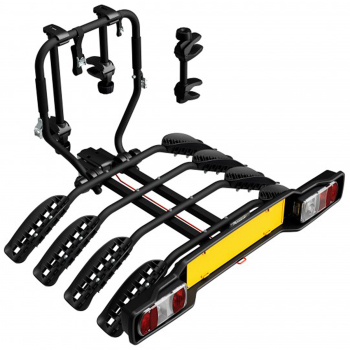 Suport 4 biciclete Peruzzo Siena 668/4N cu prindere pe carligul de remorcare Negru 