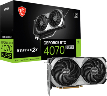 Placa video MSI GeForce RTX 4070 SUPER VENTUS 2X 12GB GDDR6X 192-bit DLSS 3.0