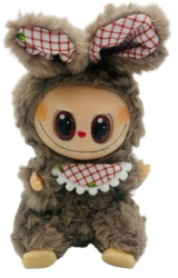 Animalut de plus Labubu Maro tip breloc 12cm Baobao &ndash accesoriu simpatic si moale pentru copii si adulti 