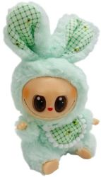 Animalut de plus verde deschis tip breloc 12cm Baobao &ndash accesoriu moale si adorabil 