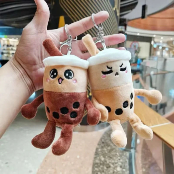 Breloc din plus Bubble Tea cu manute si picioruse 18cm