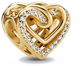 Charm Inima cu pietre din Zirconiu pentru bratara Pandora 