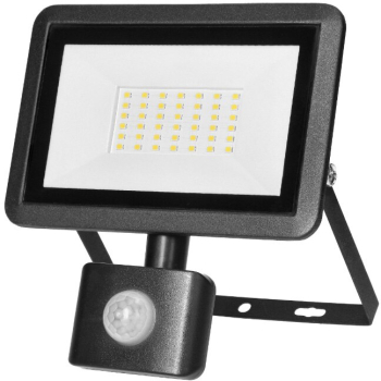 Proiector LED Adviti Faro AD-NL-6254BLR4 cu senzor de miscare 30W LED SMD 2400 lm IP65 4000K Aluminiu Negru 