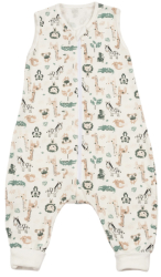 Sac dormit copii de vara din bumbac cu picioare 6-18 luni Kidizi Safari 0.5 tog mansete transformabile in soseta 