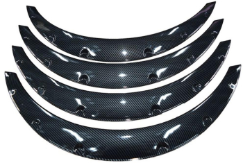 Set 4 Protectie Aripa Auto Universale Overfendere Carbon Diametru 90 cm Latime 11.5 cm 