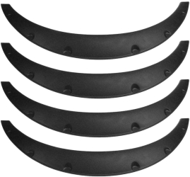 Set 4 Protectie Aripa Auto Universale Overfendere Diametru 80 cm Latime 6 cm Culoare Negru 