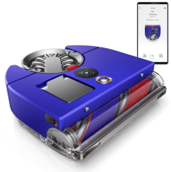 Aspirator robot Dyson 360 65 AW 22000 Pa 110000 rpm 4 moduri navigare vizuala la 360° Hyperdymium profil redus albastru/nichel 