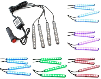 Lumini UnderCar LED - RGB pentru interior sau exterior cu Bluetooth - 12cm ZD65B 