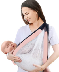 Marsupiu ergonomic reglabil pentru bebelusi din tesatura moale de bumbac respirabil varsta recomandata 0+ roz