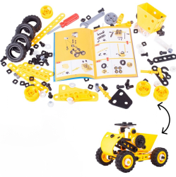 Set constructii vehicule 8 in 1 Zola 100 de piese cutie de depozitare 
