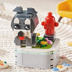 Set de constructie pentru copii si adulti Zola 6 ani + 176 piese catel cu hidrant 8.8 x 7.6 x 6.7 cm 