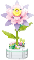 Set de constructie pentru copii si adulti Zola Floare in ghiveci 6 ani + 118 piese 16 x 10 cm 